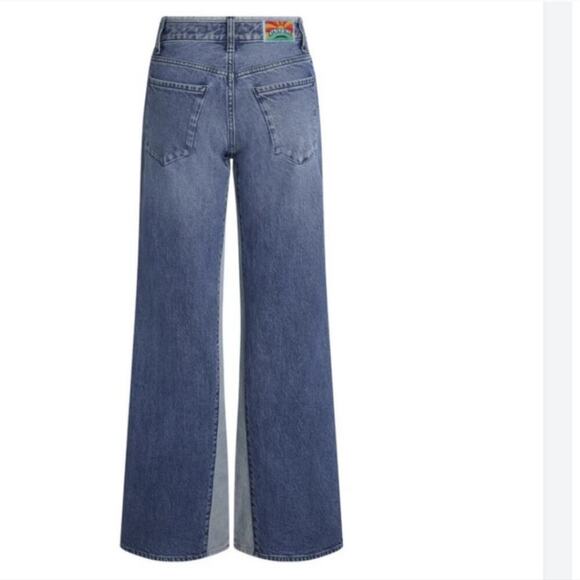 NEW Daily Blue by Adriano Goldschmeid Virgo Wide Leg Jeans Two Toned Size 30 - Picture 4 of 12